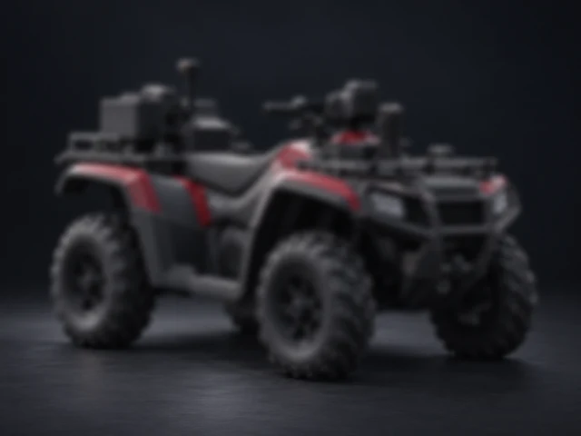 Intentionally blurred illustration of a utility ATV equipped for UGV development.